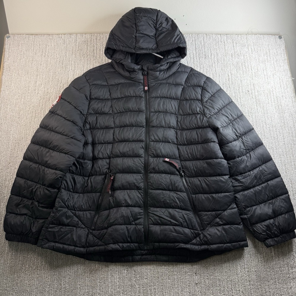 Canada Weather Gear Jacket Women's Size 3X Quilted Puffer Jacket Black